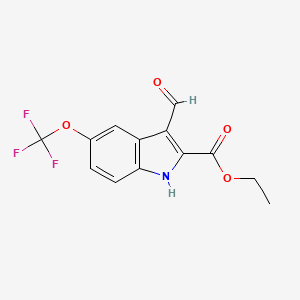 Ethyl 3-formyl-5-(trifluoromethoxy)-1H-indole-2-carboxylate