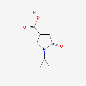molecular formula C8H11NO3 B1351791 1-Cyclopropyl-5-oxopyrrolidine-3-carboxylic acid CAS No. 876716-43-7