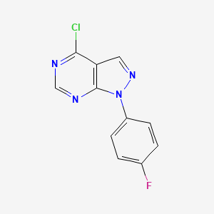 molecular formula C11H6ClFN4 B1351813 4-chloro-1-(4-fluorophenyl)-1H-pyrazolo[3,4-d]pyrimidine CAS No. 885524-07-2