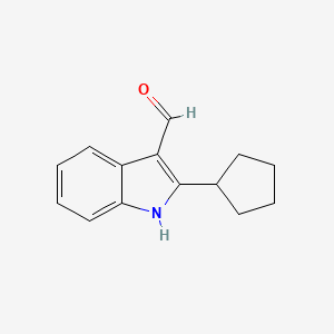 2-cyclopentyl-1H-indole-3-carbaldehyde