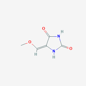 molecular formula C5H6N2O3 B135187 5-(Methoxymethylene)-2,4-imidazolidinedione CAS No. 136308-39-9