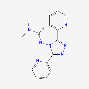 molecular formula C15H15N7 B1351872 N'-(3,5-dipyridin-2-yl-1,2,4-triazol-4-yl)-N,N-dimethylmethanimidamide 