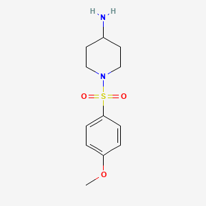 molecular formula C12H18N2O3S B1351886 1-[(4-甲氧基苯基)磺酰基]哌啶-4-胺 CAS No. 728015-65-4