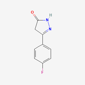 molecular formula C9H7FN2O B1351890 5-(4-fluorophenyl)-2,4-dihydro-3H-pyrazol-3-one CAS No. 264208-45-9