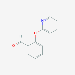 molecular formula C12H9NO2 B135191 2-(吡啶-2-氧基)苯甲醛 CAS No. 141580-71-4