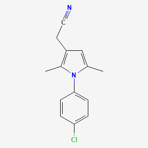 molecular formula C14H13ClN2 B1351915 [1-(4-chlorophenyl)-2,5-dimethyl-1H-pyrrol-3-yl]acetonitrile CAS No. 42780-48-3
