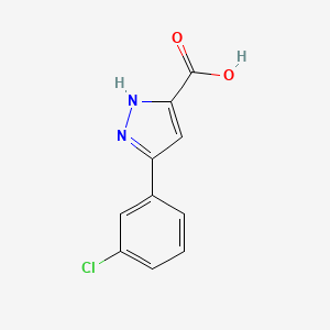 molecular formula C10H7ClN2O2 B1351917 5-(3-chlorophenyl)-1H-pyrazole-3-carboxylic acid CAS No. 595610-50-7