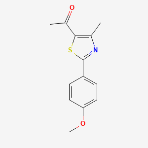 molecular formula C13H13NO2S B1351965 1-[2-(4-Methoxyphenyl)-4-methyl-1,3-thiazol-5-yl]ethan-1-one CAS No. 54001-06-8