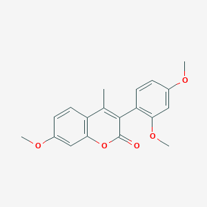 molecular formula C19H18O5 B1351968 3-(2,4-dimethoxyphenyl)-7-methoxy-4-methyl-2H-chromen-2-one CAS No. 554430-78-3