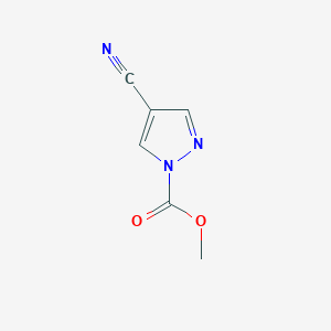 molecular formula C6H5N3O2 B135199 methyl 4-cyano-1H-pyrazole-1-carboxylate CAS No. 149139-44-6