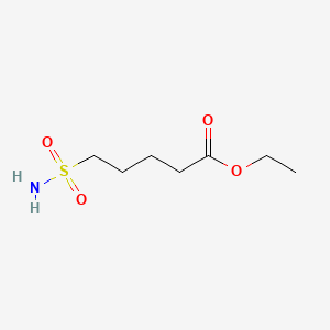 molecular formula C7H15NO4S B13519958 Ethyl 5-sulfamoylpentanoate 