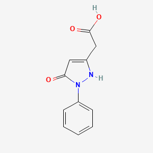 molecular formula C11H10N2O3 B1352003 (5-hydroxy-1-phenyl-1H-pyrazol-3-yl)acetic acid CAS No. 37959-11-8