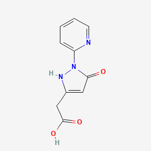 molecular formula C10H9N3O3 B1352004 (5-oxo-1-pyridin-2-yl-2,5-dihydro-1H-pyrazol-3-yl)acetic acid CAS No. 37959-19-6