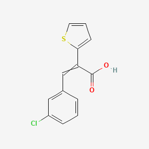 molecular formula C13H9ClO2S B1352006 3-(3-Chlorophenyl)-2-thiophen-2-ylprop-2-enoic acid 