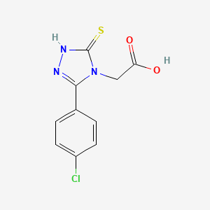 molecular formula C10H8ClN3O2S B1352014 [3-(4-chlorophenyl)-5-mercapto-4H-1,2,4-triazol-4-yl]acetic acid CAS No. 851116-15-9