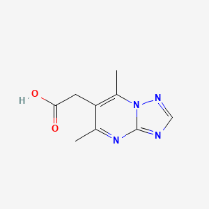 molecular formula C9H10N4O2 B1352016 (5,7-Dimethyl[1,2,4]triazolo[1,5-a]pyrimidin-6-yl)acetic acid CAS No. 851116-20-6