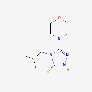 molecular formula C10H18N4OS B1352019 4-isobutyl-5-morpholin-4-yl-4H-1,2,4-triazole-3-thiol CAS No. 847783-73-7