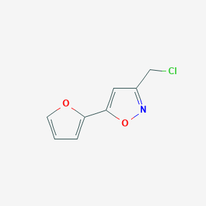 molecular formula C8H6ClNO2 B1352030 3-(氯甲基)-5-(2-呋喃基)异噁唑 CAS No. 848658-70-8