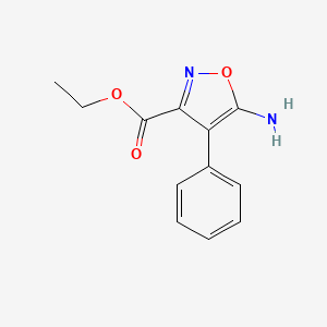 molecular formula C12H12N2O3 B1352034 Ethyl 5-amino-4-phenylisoxazole-3-carboxylate CAS No. 53983-15-6