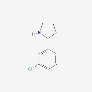 molecular formula C10H12ClN B1352048 2-(3-Chlorophenyl)pyrrolidine CAS No. 298690-74-1