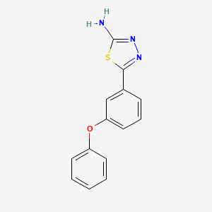 molecular formula C14H11N3OS B1352050 5-(3-Phenoxyphenyl)-1,3,4-thiadiazol-2-amine CAS No. 383130-76-5