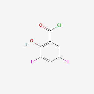 2-Hydroxy-3,5-diiodobenzoyl chloride
