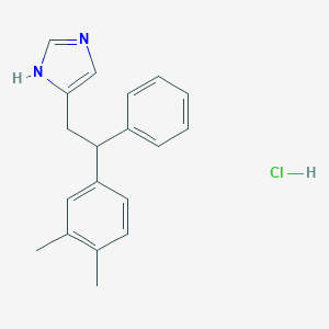 molecular formula C19H21ClN2 B135206 4-(2-(3,4-Dimethylphenyl)-2-phenylethyl)-1H-imidazole monohydrochloride CAS No. 132287-17-3