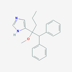 molecular formula C21H24N2O B135207 5-[1-(DIPHENYLMETHYL)-1-METHOXYBUTYL]-1H-IMIDAZOLE CAS No. 106147-71-1