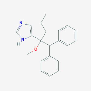 molecular formula C21H24N2O B135207 4-(1-(Diphenylmethyl)-1-methoxybutyl)-1H-imidazole CAS No. 106147-71-1
