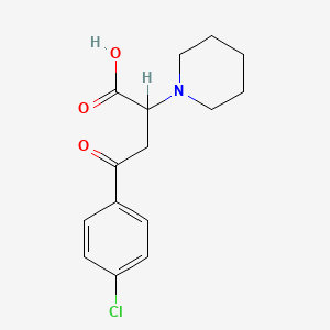 4-(4-Chlorophenyl)-4-oxo-2-piperidin-1-ylbutanoic acid
