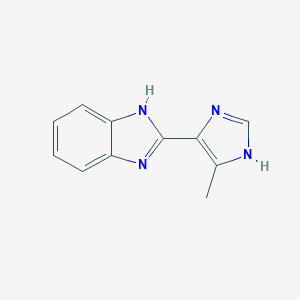 molecular formula C11H10N4 B135213 2-(5-methyl-1H-imidazol-4-yl)-1H-benzo[d]imidazole CAS No. 157520-05-3