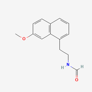 molecular formula C14H15NO2 B1352141 Formamide, N-(2-(7-methoxy-1-naphthalenyl)ethyl)- CAS No. 138113-05-0
