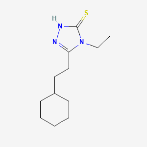 molecular formula C12H21N3S B1352151 5-(2-cyclohexylethyl)-4-ethyl-4H-1,2,4-triazole-3-thiol CAS No. 590353-07-4