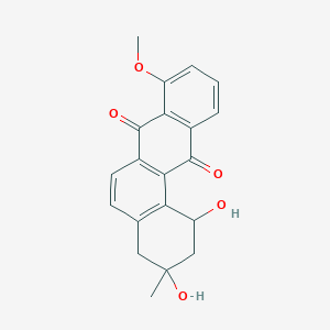 molecular formula C20H18O5 B135216 1,3-dihydroxy-8-methoxy-3-methyl-2,4-dihydro-1H-benzo[a]anthracene-7,12-dione CAS No. 135635-83-5