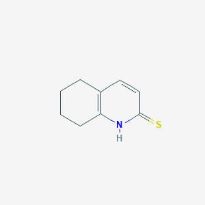 molecular formula C9H11NS B13521614 5,6,7,8-Tetrahydroquinoline-2-thiol 