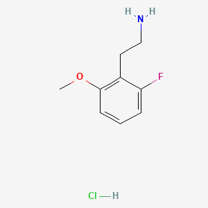 molecular formula C9H13ClFNO B13521870 2-(2-Fluoro-6-methoxyphenyl)ethan-1-amine hydrochloride 