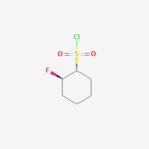 molecular formula C6H10ClFO2S B13521876 rac-(1R,2R)-2-fluorocyclohexane-1-sulfonyl chloride 