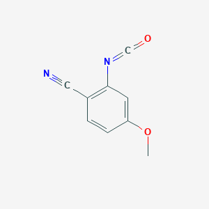 molecular formula C9H6N2O2 B13521951 2-Isocyanato-4-methoxybenzonitrile 