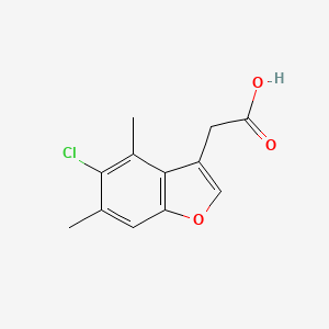molecular formula C12H11ClO3 B1352213 (5-Chloro-4,6-dimethyl-1-benzofuran-3-YL)acetic acid CAS No. 882248-22-8