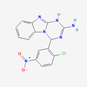 4-(2-Chloro-5-nitrophenyl)-1,4-dihydro[1,3,5]triazino[1,2-a]benzimidazol-2-amine