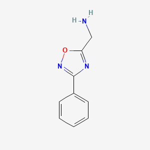 molecular formula C9H9N3O B1352223 (3-Phenyl-1,2,4-oxadiazol-5-yl)methanamine CAS No. 90564-77-5