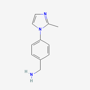 1-[4-(2-methyl-1H-imidazol-1-yl)phenyl]methanamine