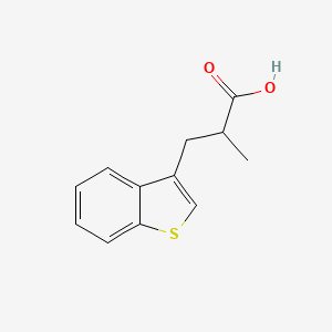 molecular formula C12H12O2S B13522285 3-(Benzo[b]thiophen-3-yl)-2-methylpropanoic acid 
