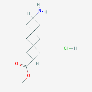 molecular formula C12H20ClNO2 B13522383 Methyl 8-aminodispiro[3.1.36.14]decane-2-carboxylate hydrochloride 