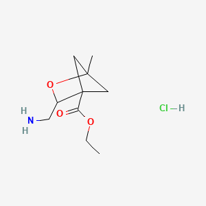molecular formula C10H18ClNO3 B13522598 Ethyl 3-(aminomethyl)-1-methyl-2-oxabicyclo[2.1.1]hexane-4-carboxylate hydrochloride 