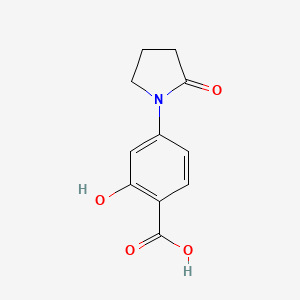 molecular formula C11H11NO4 B1352269 2-Hydroxy-4-(2-oxopyrrolidin-1-yl)benzoic acid CAS No. 99843-60-4