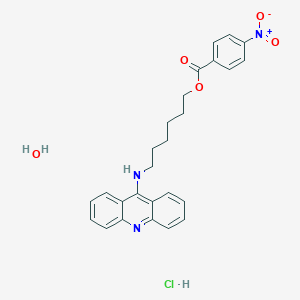 molecular formula C26H28ClN3O5 B135227 9-((6-(4-Nitrobenzoyloxy)hexyl)amino)acridine CAS No. 140866-77-9
