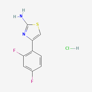 molecular formula C9H7ClF2N2S B1352289 4-(2,4-Difluorophenyl)-1,3-thiazol-2-amine hydrochloride CAS No. 471263-67-9