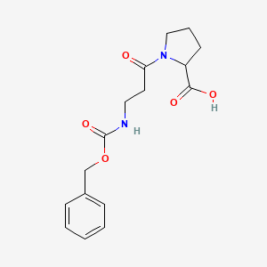 molecular formula C16H20N2O5 B13522913 [3-(Cbz-amino)propanoyl]-L-proline 