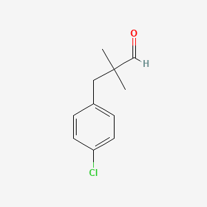 molecular formula C11H13ClO B1352311 3-(4-Chlorophenyl)-2,2-dimethylpropanal 